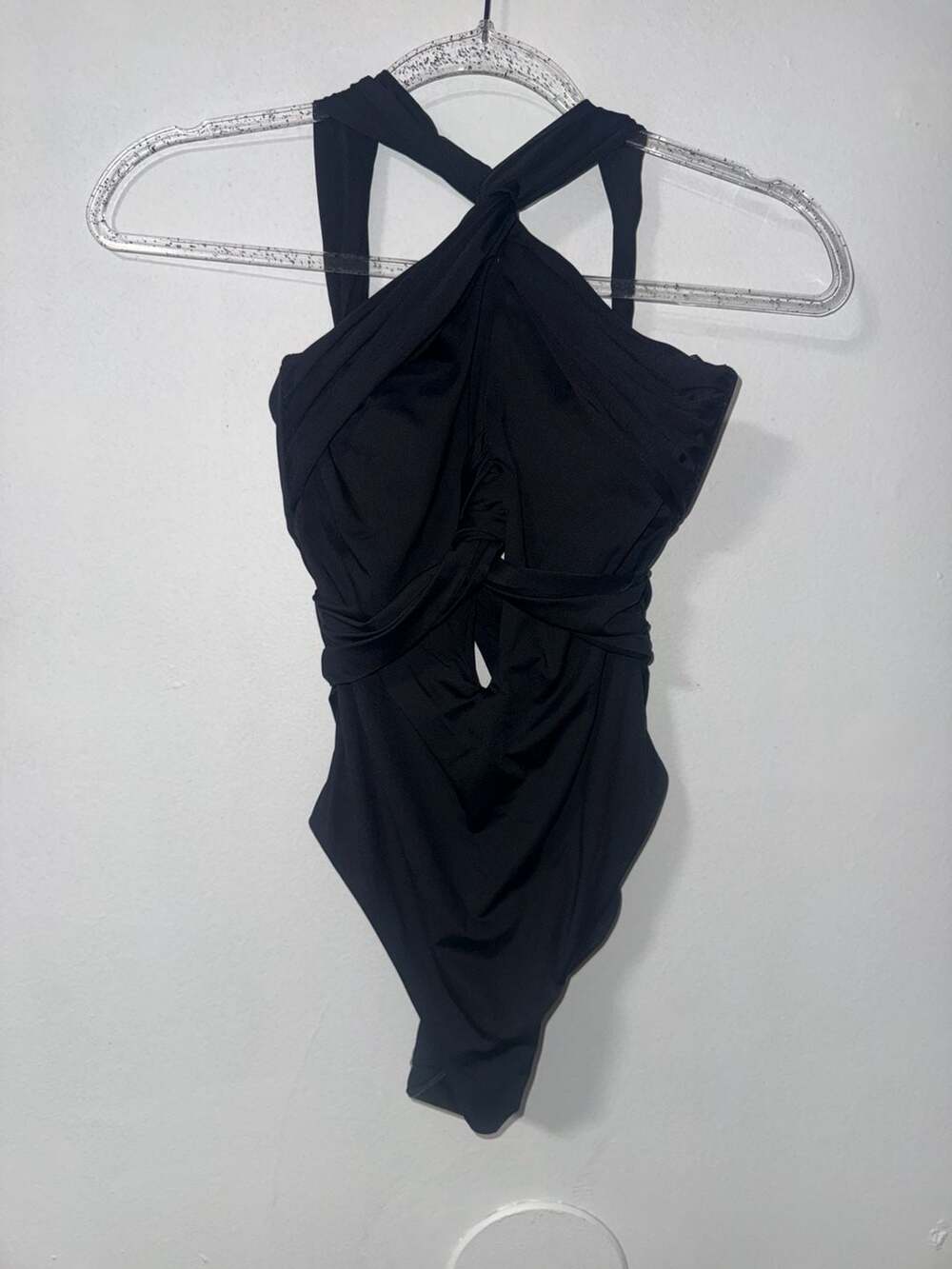 NWT Becca One-Piece Swimsuit Size S Black Halter
